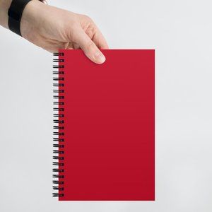 Premium Plain Red Spiral notebook (Customizable)